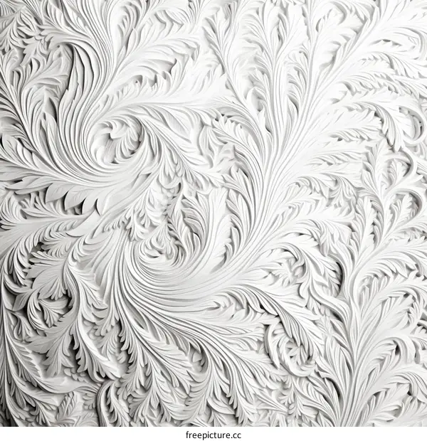 White floral and foliate plasterwork