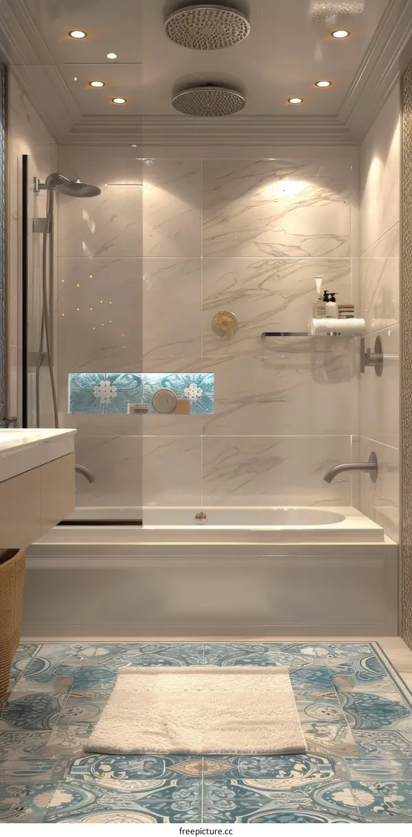 Luxury Modern Bathroom Design Illustration