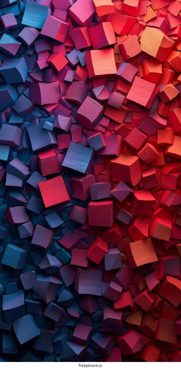 Vibrant Abstract 3D Cube Design Background Illustration