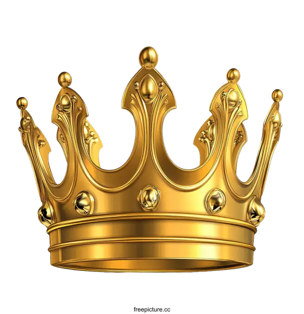 [Transparent Background PNG]Golden Royal Crown Illustration