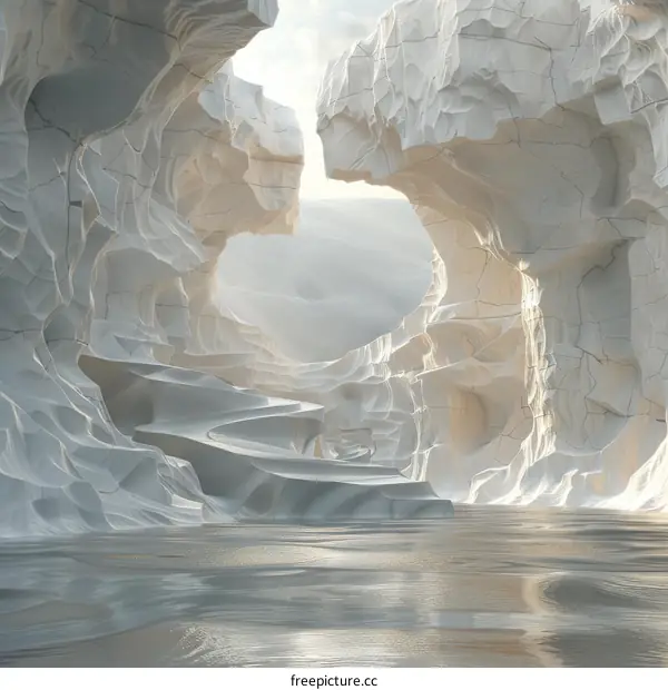 Abstract White Cave Landscape Design