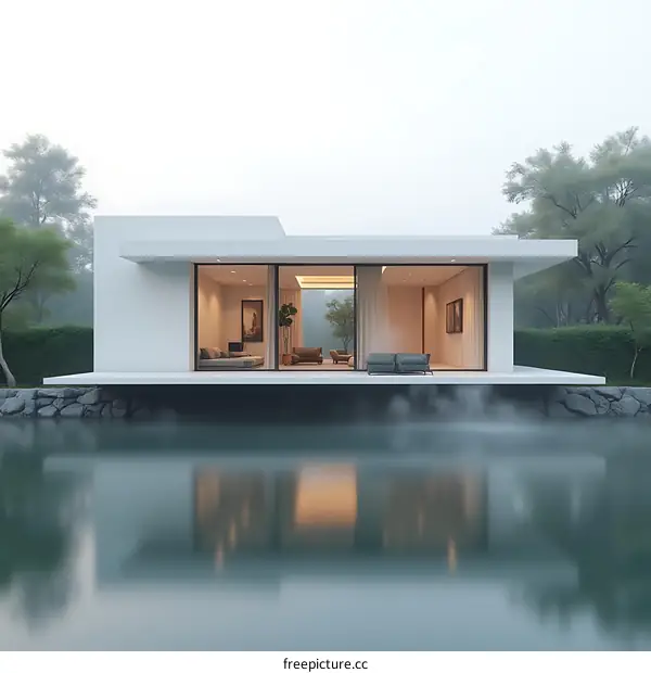 Minimalist Modern House with a Pool and a View