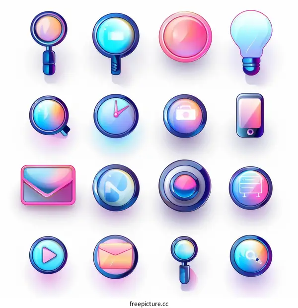 Colorful Gradient Icon Set
