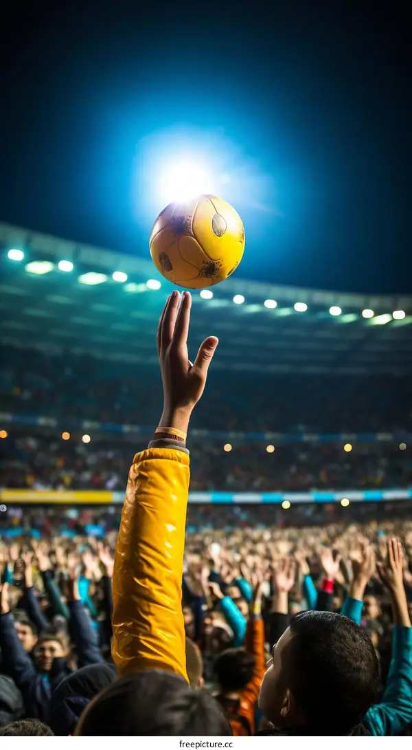 Hand reaching for the stars