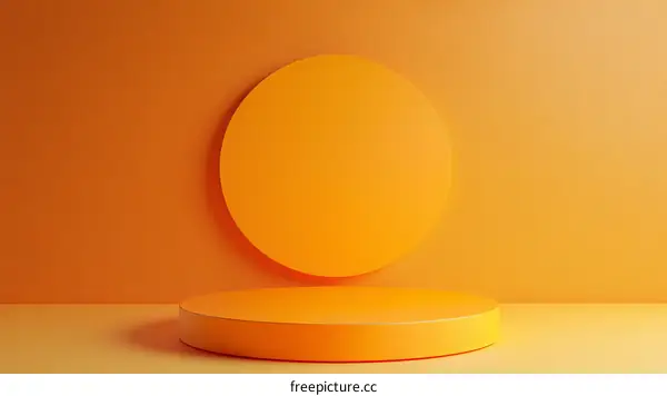 Orange Geometric Minimalist Product Display