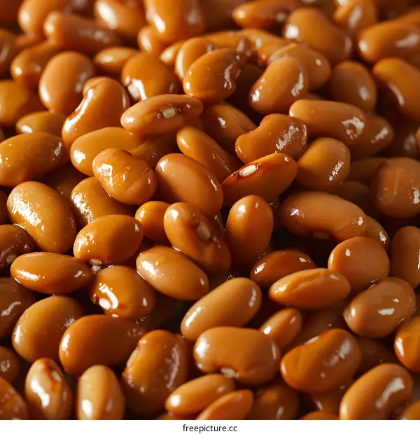 Close up of a pile of pinto beans