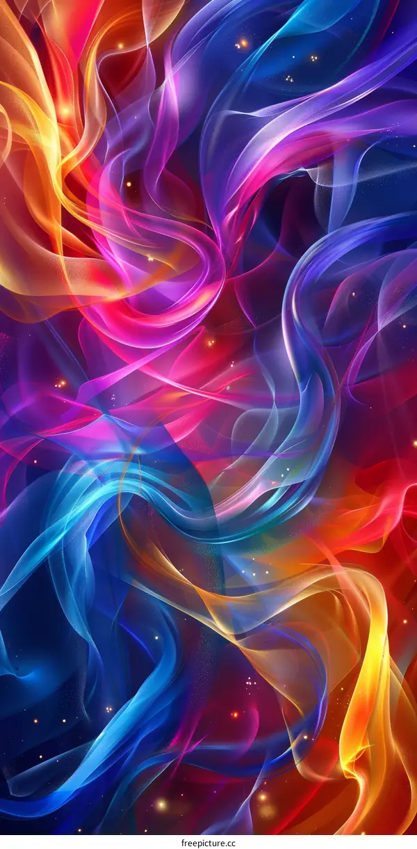 Abstract Colorful Flowing Lines