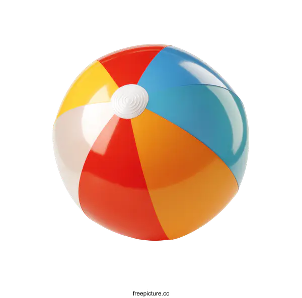 [Transparent Background PNG]Colorful Beach Ball on White Background