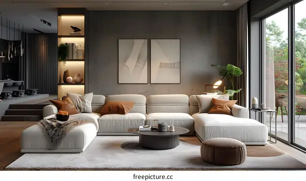 Modern minimalist living room
