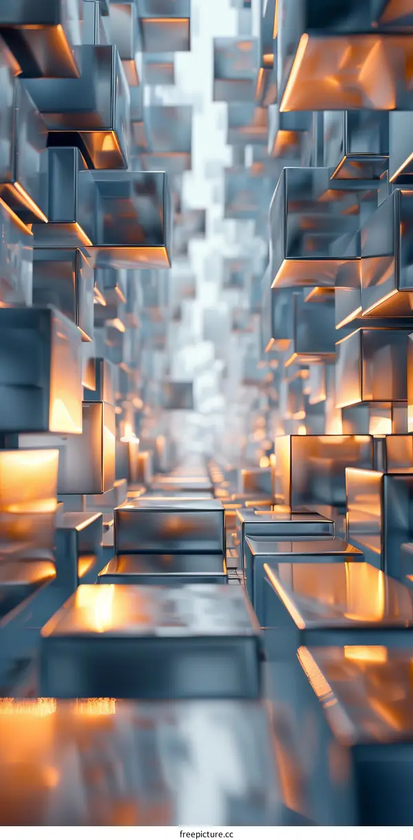 Abstract Geometric Metal Cubes