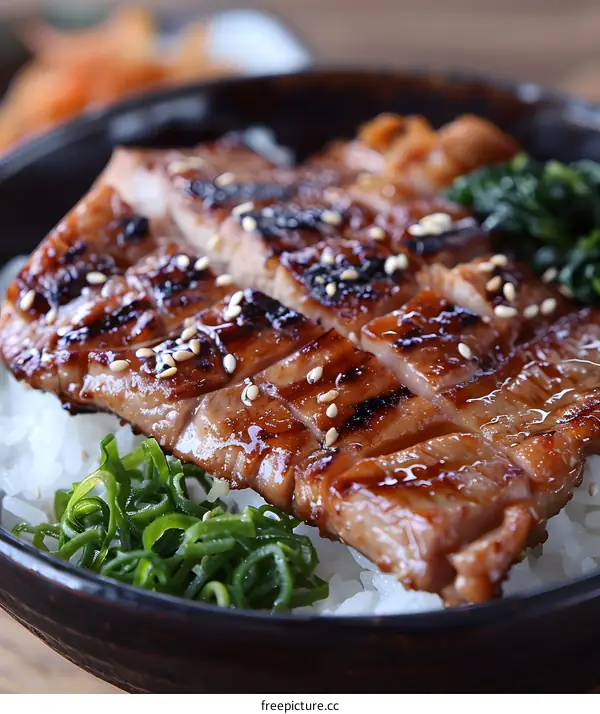 Grilled pork with rice