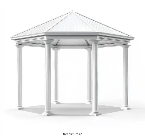 Classic White Gazebo with Classical Columns
