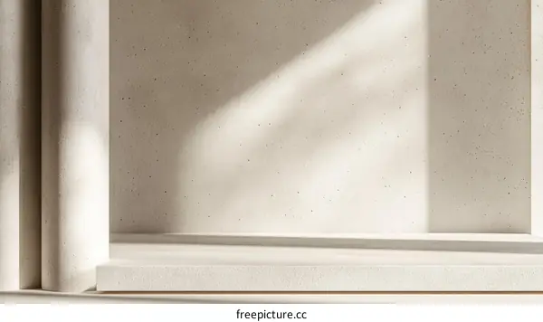 Minimalist Beige Concrete Display Platform
