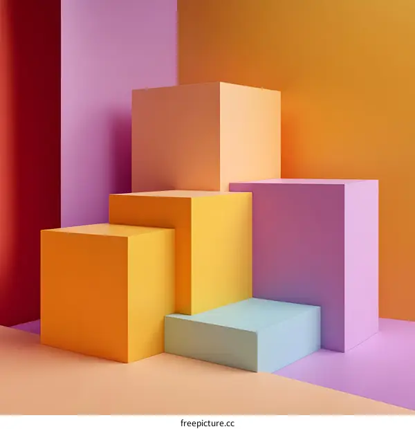 Colorful Abstract Geometric Shapes Background