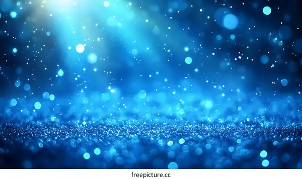 Beautiful Blue Glitter Background with Sparkle