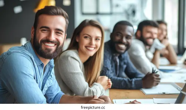 Diverse Team Meeting at Workplace