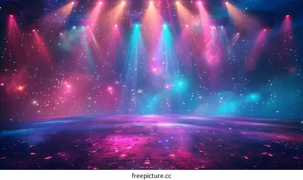 Colorful stage light show