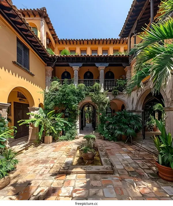 Beautiful Spanish Colonial Courtyard