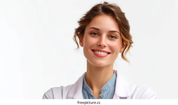 Smiling Caucasian Female Doctor Portrait