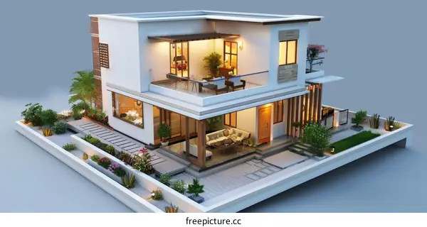 Modern house in minimalist style