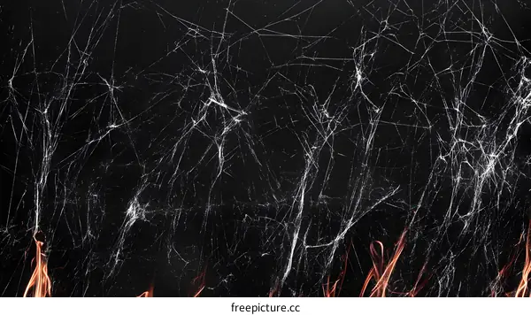 Spooky Spider Webs on a Dark Background