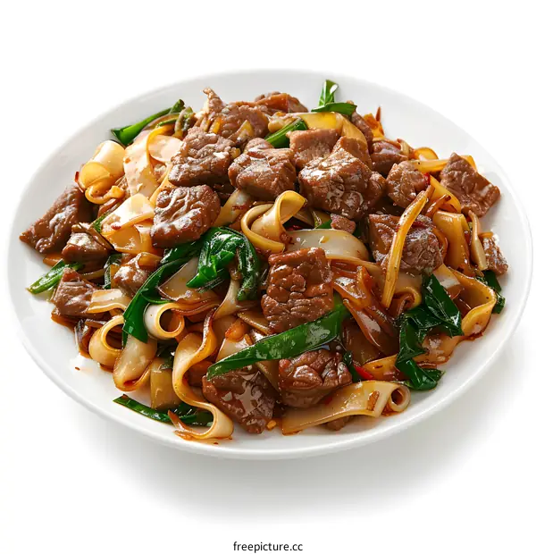 Stir Fried Beef with Rice Noodles