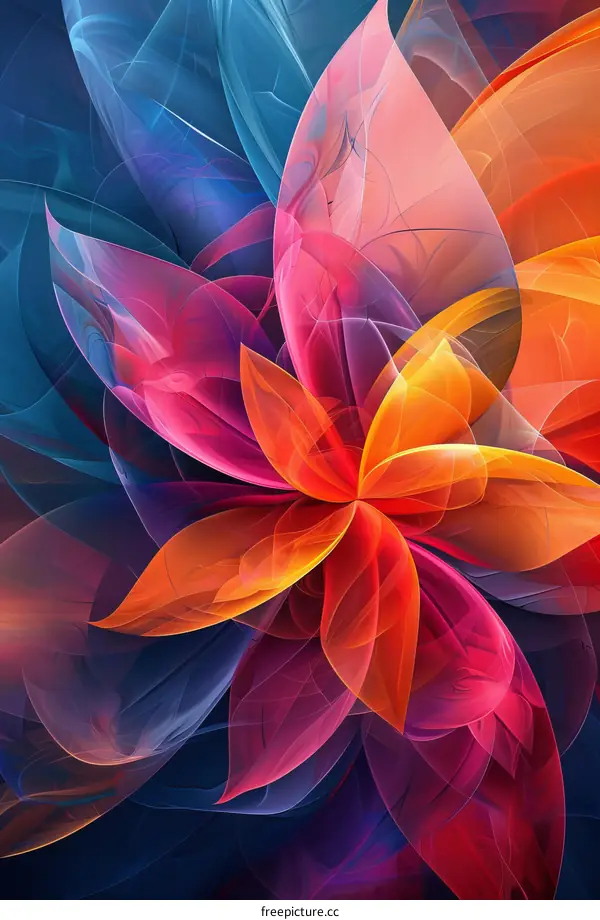 Abstract Colorful Floral Design