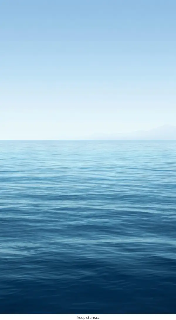 Calm Sea Surface with Clear Sky