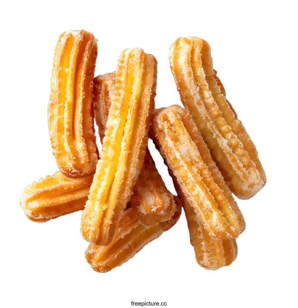 [Transparent Background PNG]Churros with Sugar on White Background