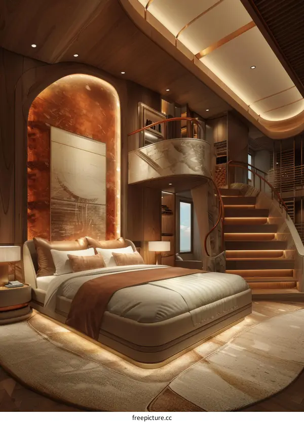Modern Yacht Bedroom Interior Design: Luxury & Comfort