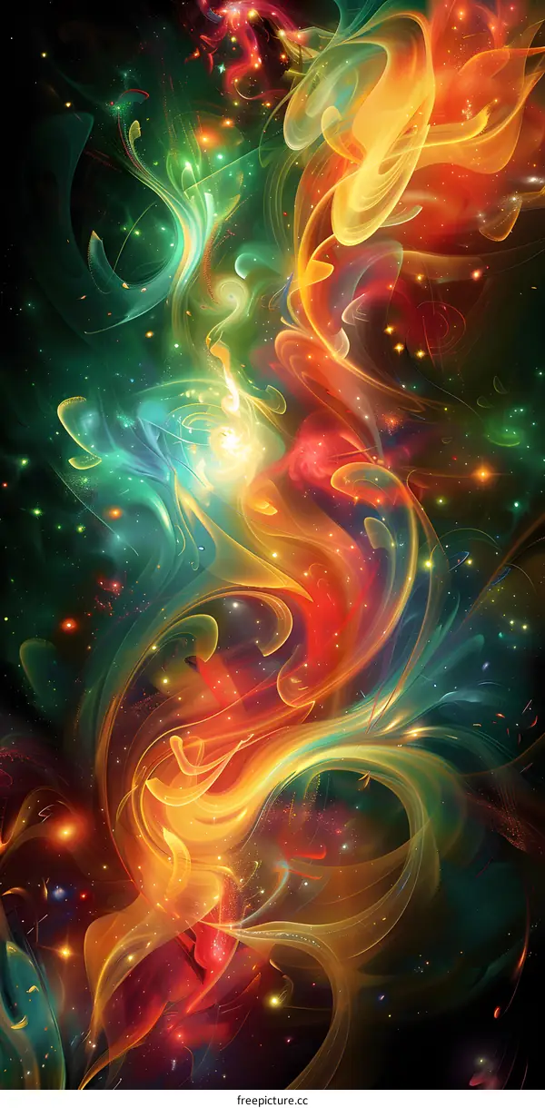 Abstract Swirls of Color and Light