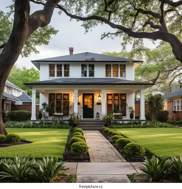 Craftsman Bungalow with Modern Interior in Texas
