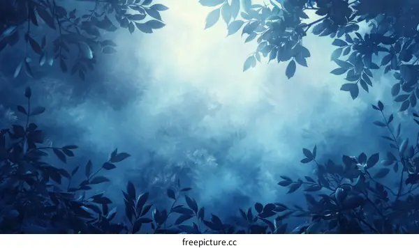 Enchanted Blue Mist Forest