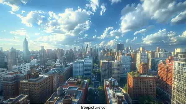 New York City Skyline on a Sunny Day