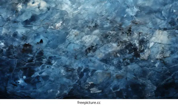 Blue and white abstract painting