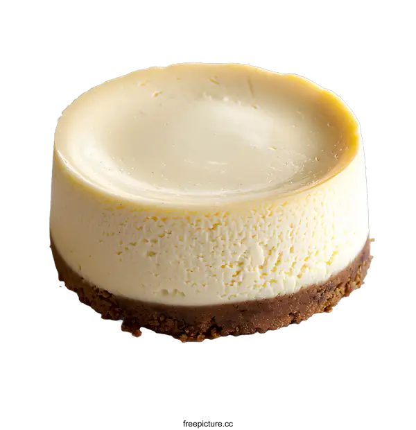 [Transparent Background PNG]A delicious cheesecake sits on a white table