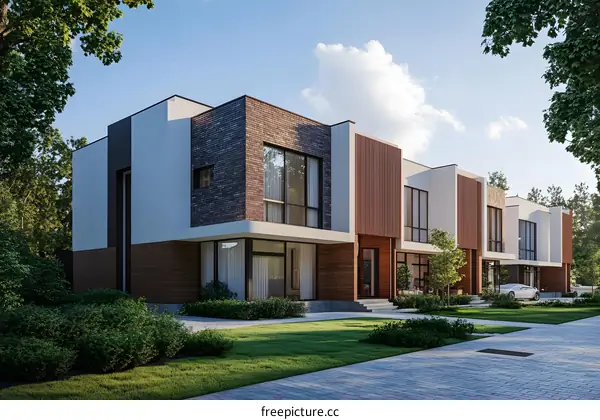 Modern House Exterior Design With Brick And Wood