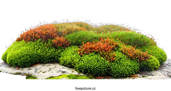 [Transparent Background PNG]Close Up Of Green Moss On A Rock
