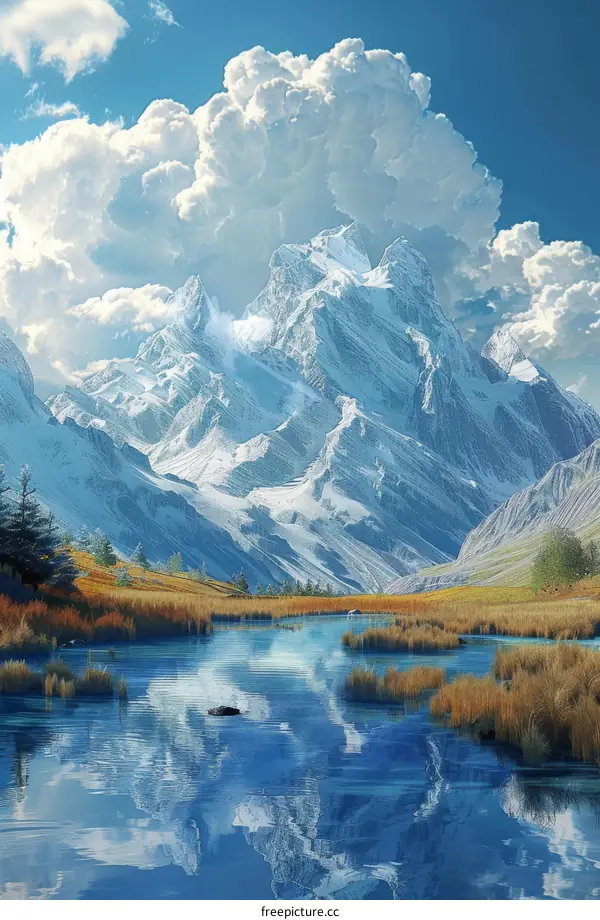 Majestic Mountain Lake Landscape