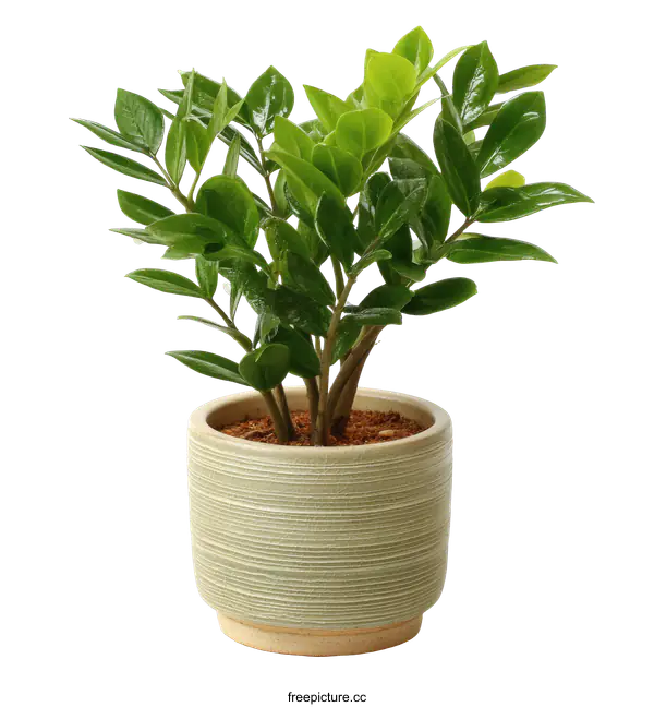 [Transparent Background PNG]Potted Plant in Light Gray Pot
