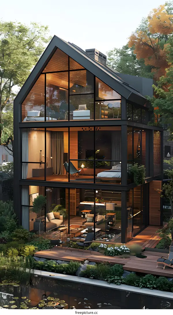 A Modern House That Coexists with Nature