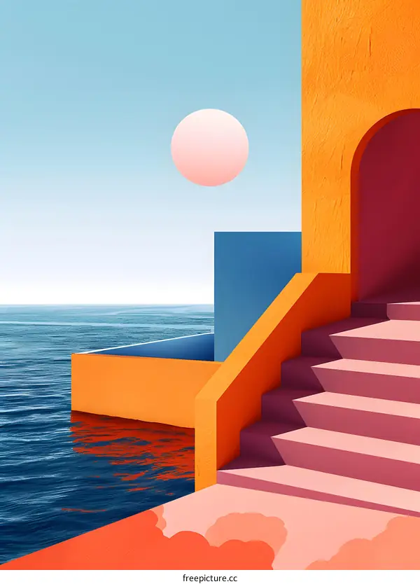 stairs to the surreal sea