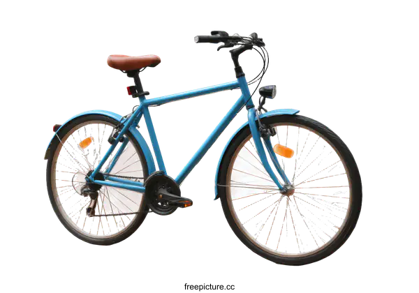 [Transparent Background PNG]Classic Blue Bicycle Isolated on White Background