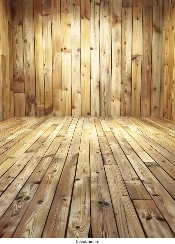 Wooden Floor And Wall Background Texture