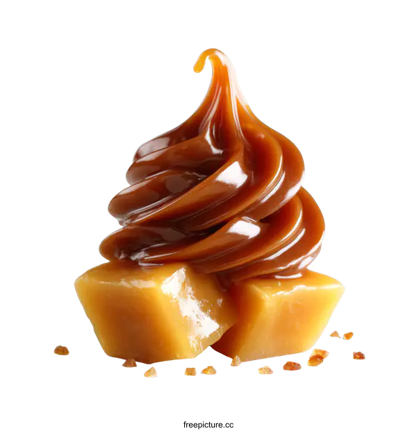 [Transparent Background PNG]Caramel Candy Dessert Close Up