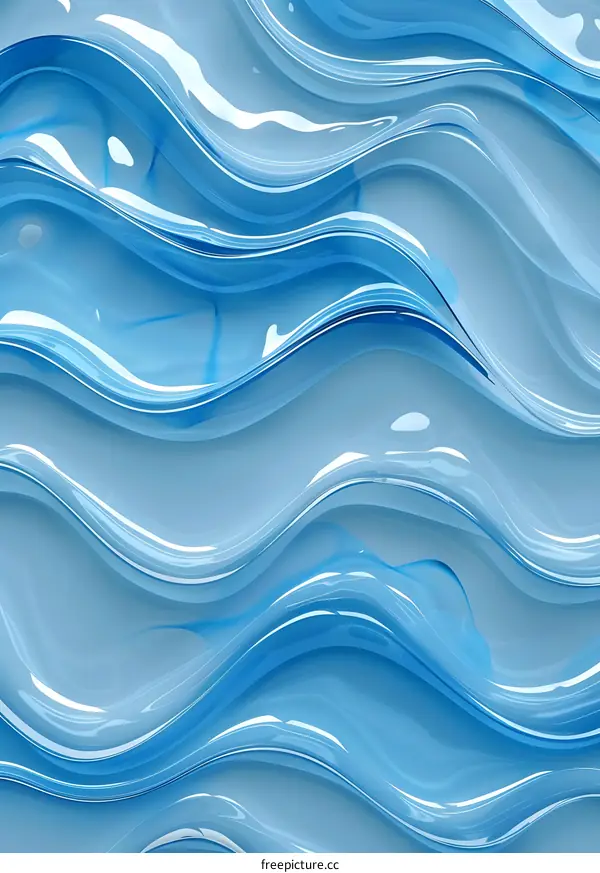 Abstract Blue Waves Background