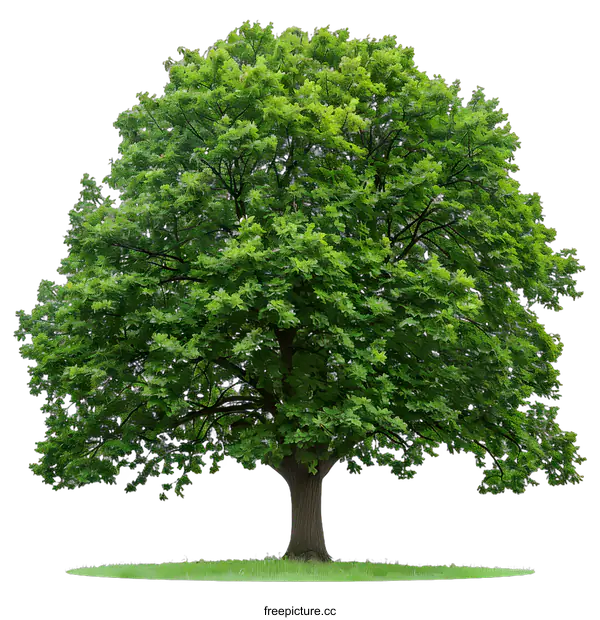 [Transparent Background PNG]Isolated Green Tree with White Background