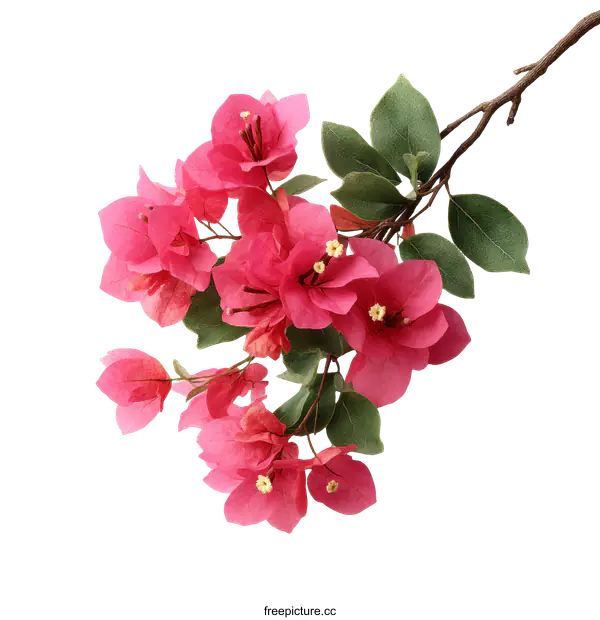 [Transparent Background PNG]Beautiful Pink Bougainvillea Flower Branch