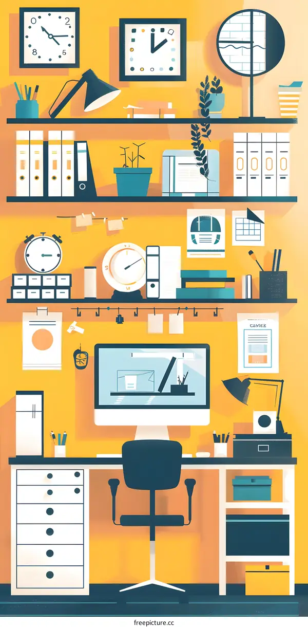 Modern Office Workspace Design Illustration