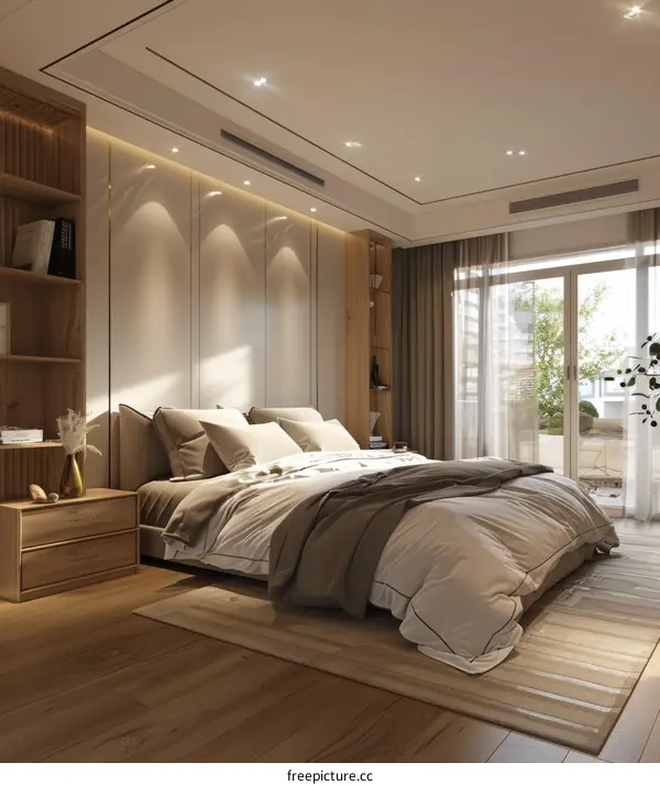 Modern Bedroom Interior Design Illustration